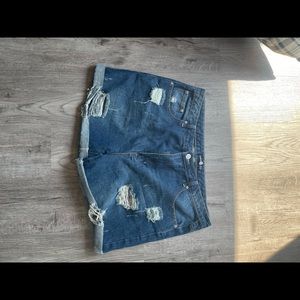(Brand New) Boohoo Distressed Jean Shorts